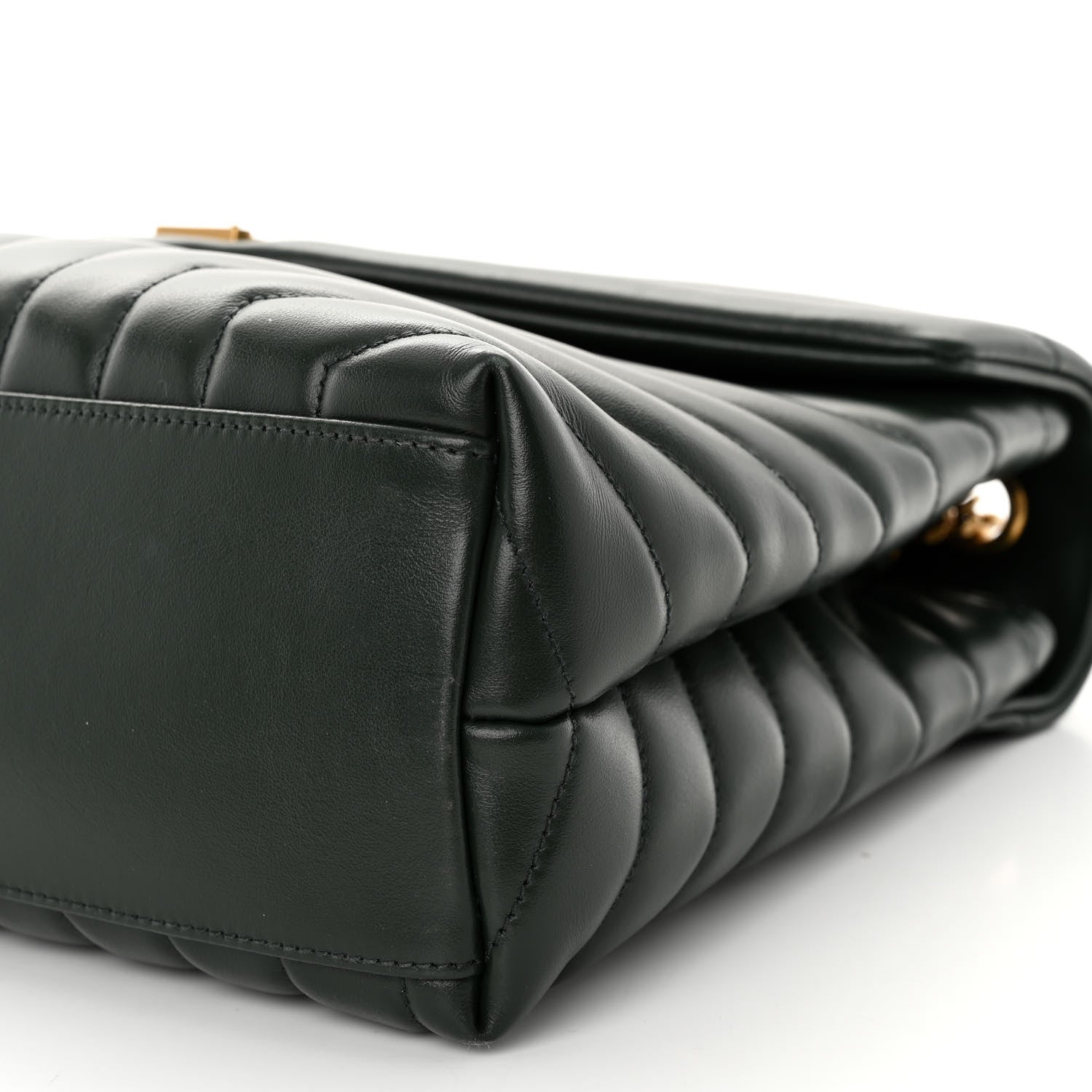 Saint Laurent Calfskin Y Quilted Monogram Medium Loulou Chain Satchel Dark Leaf 9 of 9