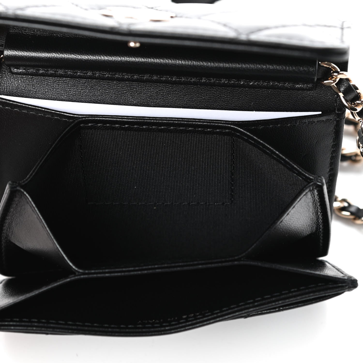 Chanel Lambskin Quilted My Chanel Lady Card Holder On Chain Black 9 of 16