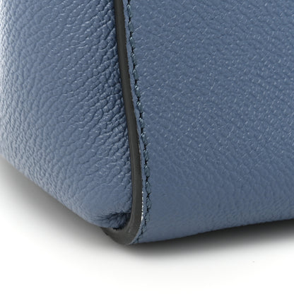Burberry Soft Grain Calfskin Small Buckle Tote Steel Blue 10 of 14