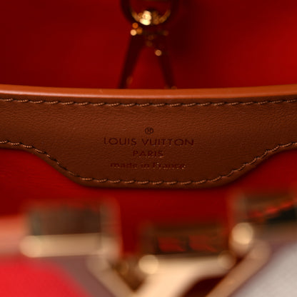 Louis Vuitton Canvas Calfskin Embroidered Braided Monogram Capucines BB Red 6 of 10