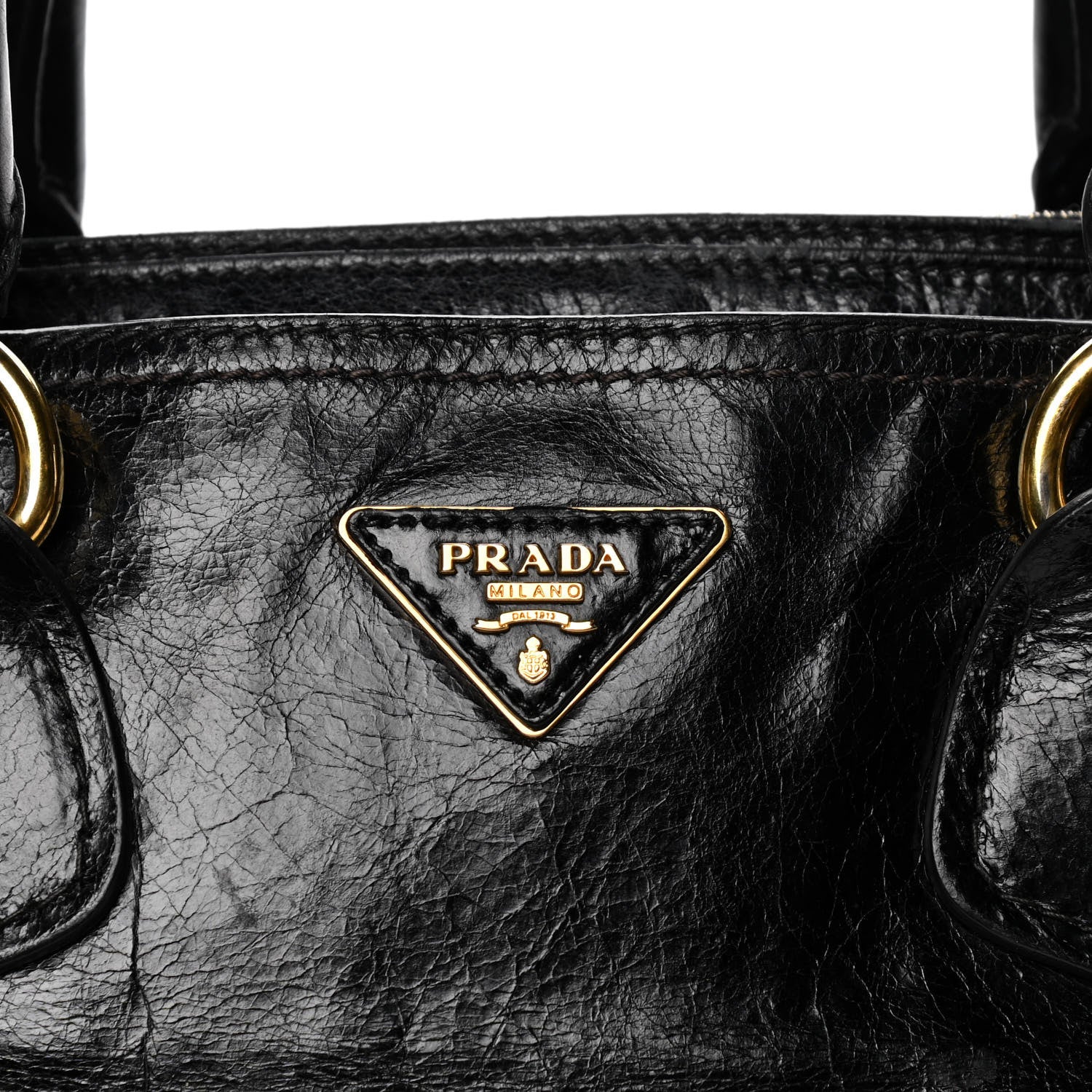 Prada Vitello Shine Tote Black 8 of 15