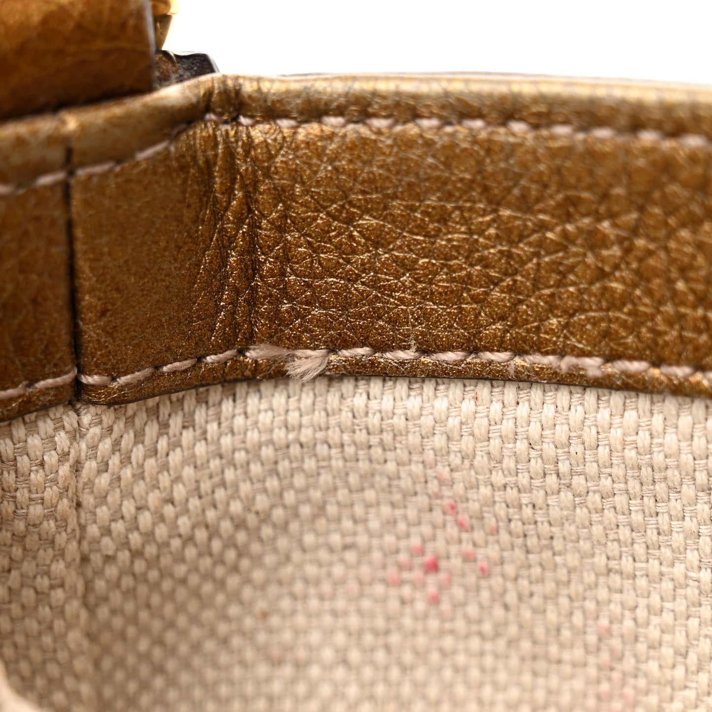 Metallic Pebbled Calfskin Small Soho Flap Crossbody Gold Ombre
