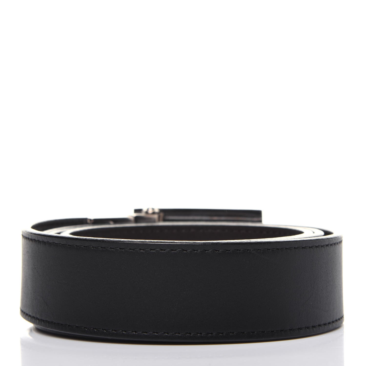 Louis Vuitton Calfskin 30mm Reversible Belt 90 36 Black Dark Brown 2 of 8