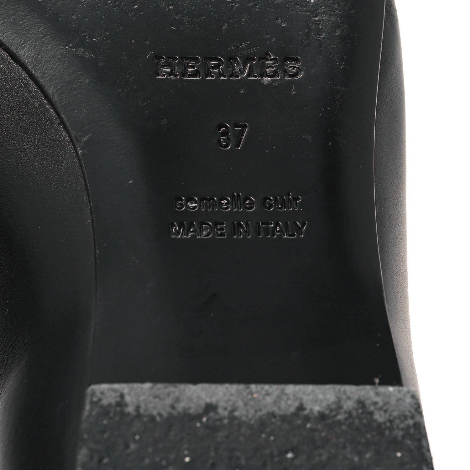 Hermes Calfskin Kelly Ballet Flats 37 Black 7 of 9