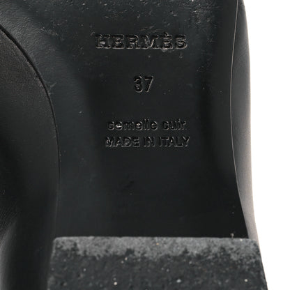Hermes Calfskin Kelly Ballet Flats 37 Black 7 of 9