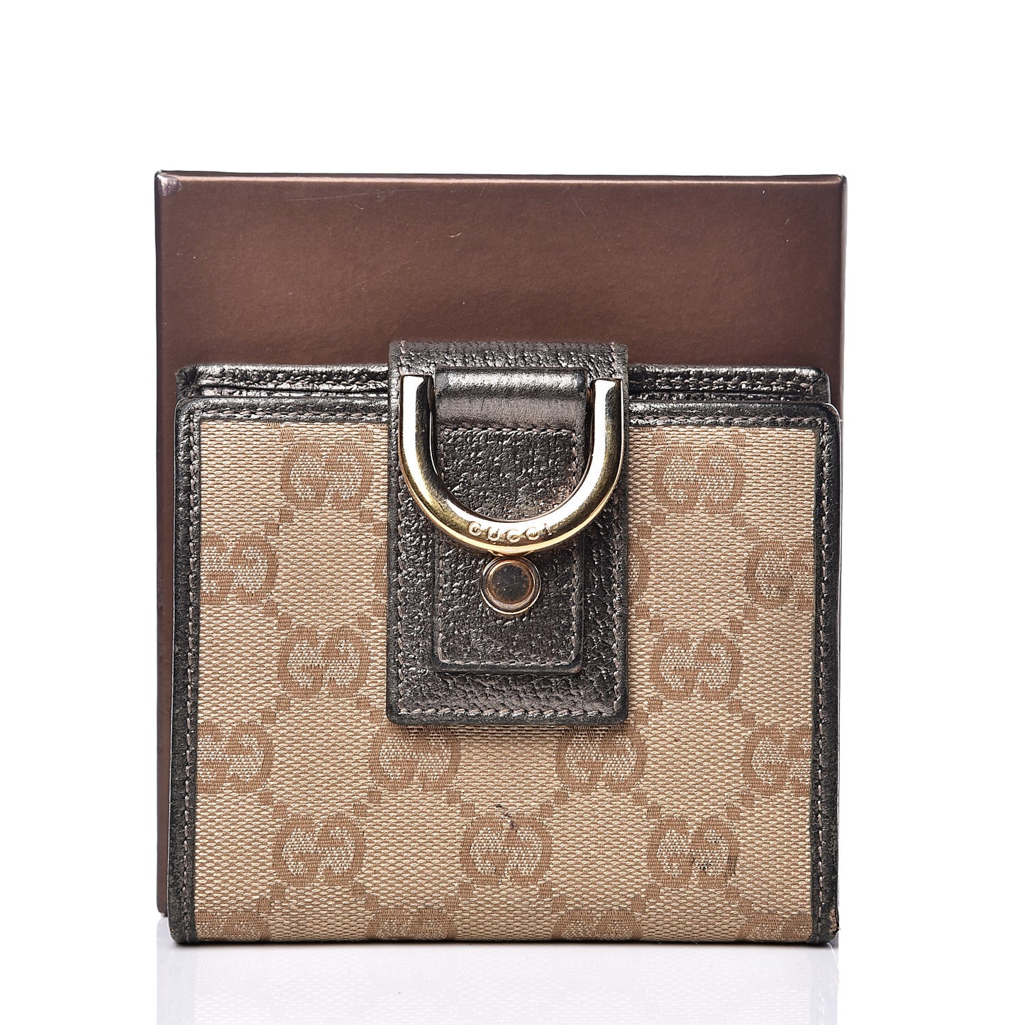 Monogram Abbey Compact Wallet Dark Brown