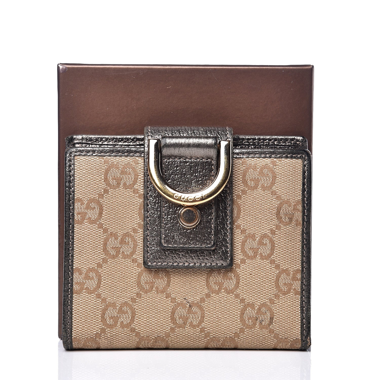 Gucci Monogram Abbey Compact Wallet Dark Brown 11 of 11