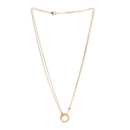 Cartier 18K Yellow Gold 2 Diamond LOVE Necklace 3 of 5