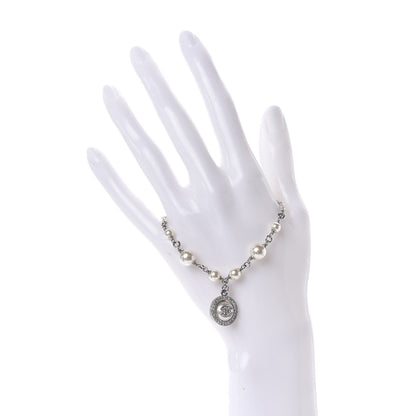 Chanel Crystal Pearl CC Bracelet Silver 2 of 4