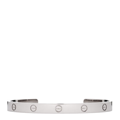 Cartier 18K White Gold LOVE Cuff Bracelet 20 1 of 4
