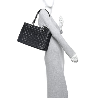 Chanel Caviar Quilted Grand Shopping Tote GST Black 2 of 15