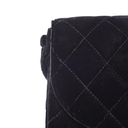Chanel Velvet Quilted Shoulder Bag Black 8 of 12