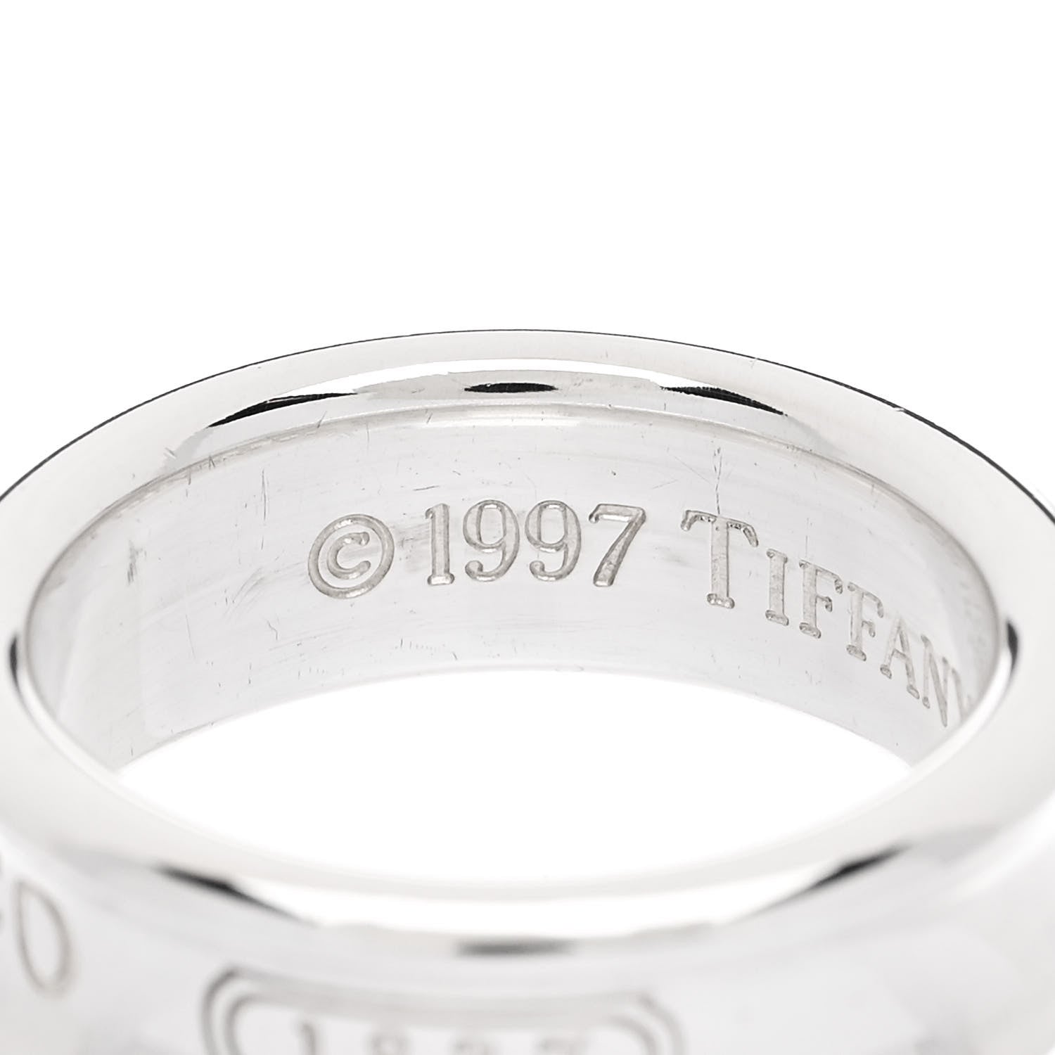Tiffany Sterling Silver 1837 Band Ring 51 5.75 4 of 6