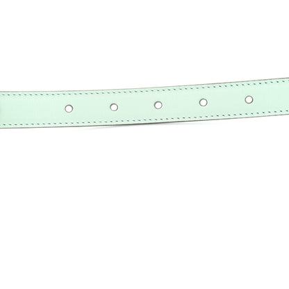 Gucci Moon Calfskin Palladium Double G 20mm Belt 80 32 Water Green 3 of 5