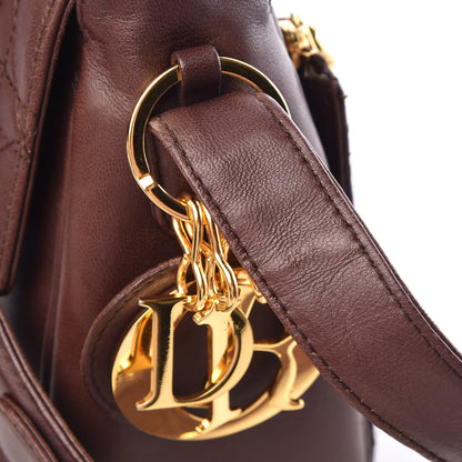 Christian Dior Lambskin Cannage Crossbody Flap Brown 16 of 16