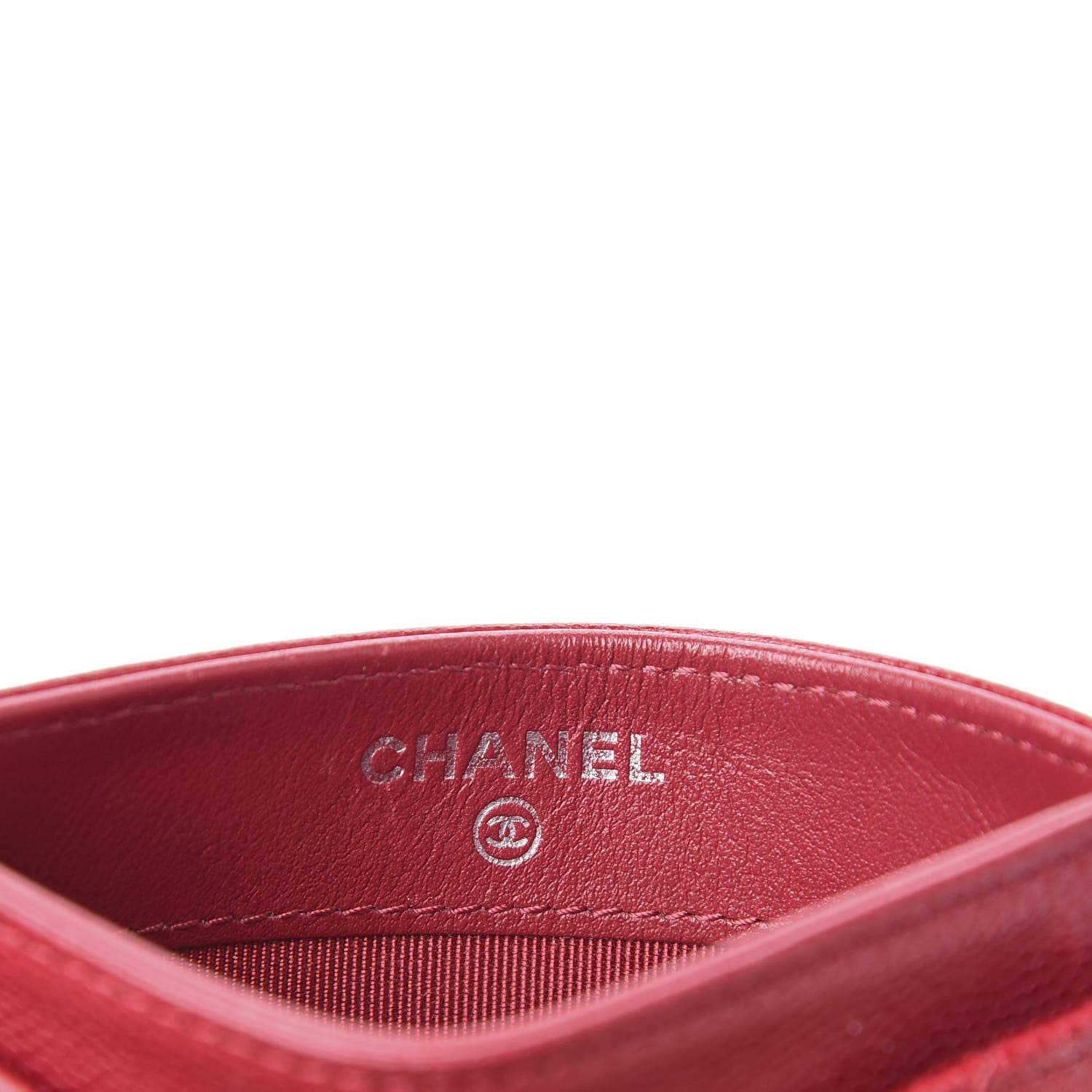 Chanel Caviar Quilted Card Holder Red 6 of 9