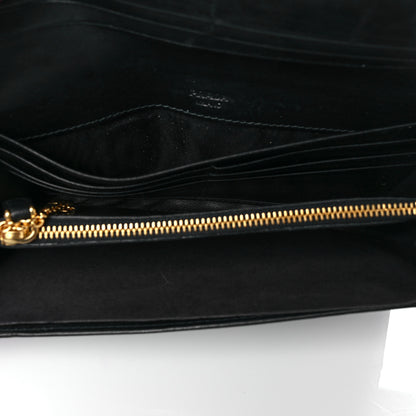 Prada Soft Calfskin Quilted Continental Flap Wallet Black 5 of 7