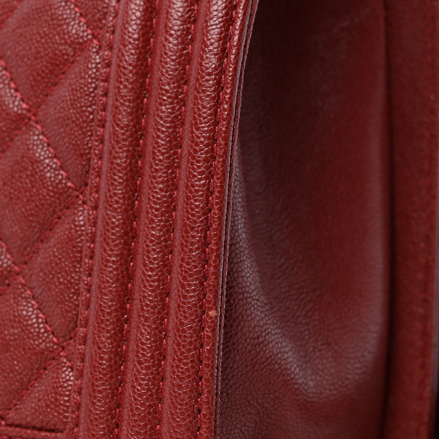 Chanel Caviar Quilted Medium Boy Flap Burgundy 13 of 13