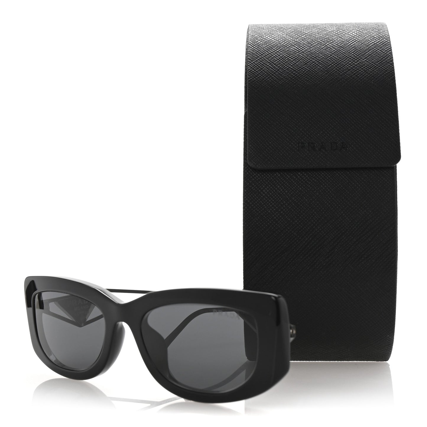 Acetate Sunglasses SPR 14Y Black Slate Gray