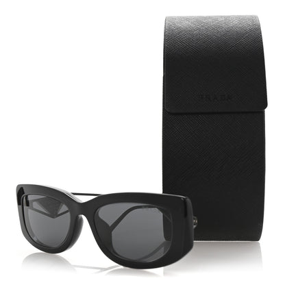 Prada Acetate Sunglasses SPR 14Y Black Slate Gray 7 of 7