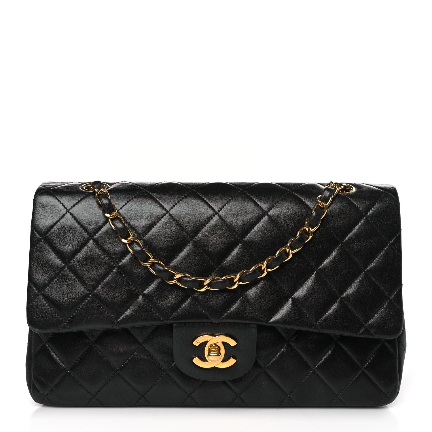 Chanel Lambskin Quilted Medium Double Flap Black 1 of 11