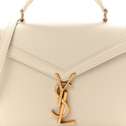 Saint Laurent Grain de Poudre Mini Classic Monogram Cassandra Top Handle Crema Soft 14 of 21