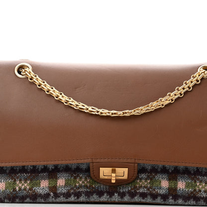 Chanel Smooth Calfskin Knit Nude 2.55 Reissue 226 Flap Brown 8 of 10