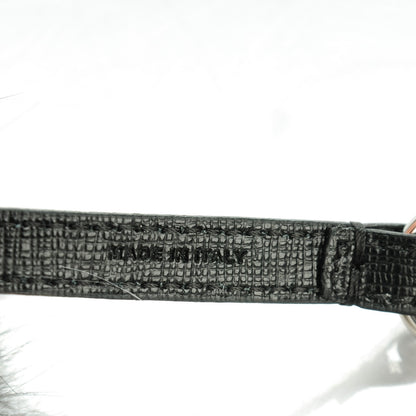 Fendi Vitello Elite Fox Goat Fur Igor Monster Bag Bug Cube Charm Rosso Black White 3 of 5