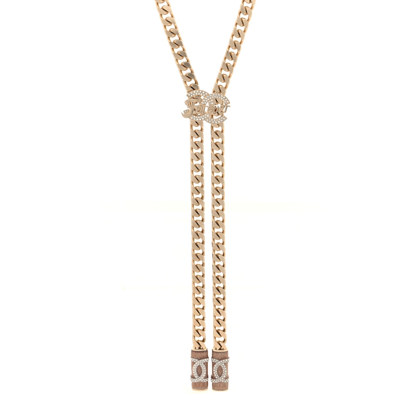Crystal CC Forever Necklace Gold