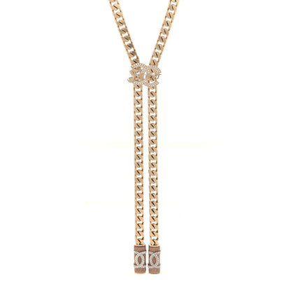 Chanel Crystal CC Forever Necklace Gold 1 of 6