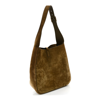 Saint Laurent Suede Large Le 5 A 7 Soft Hobo New Barley 3 of 10