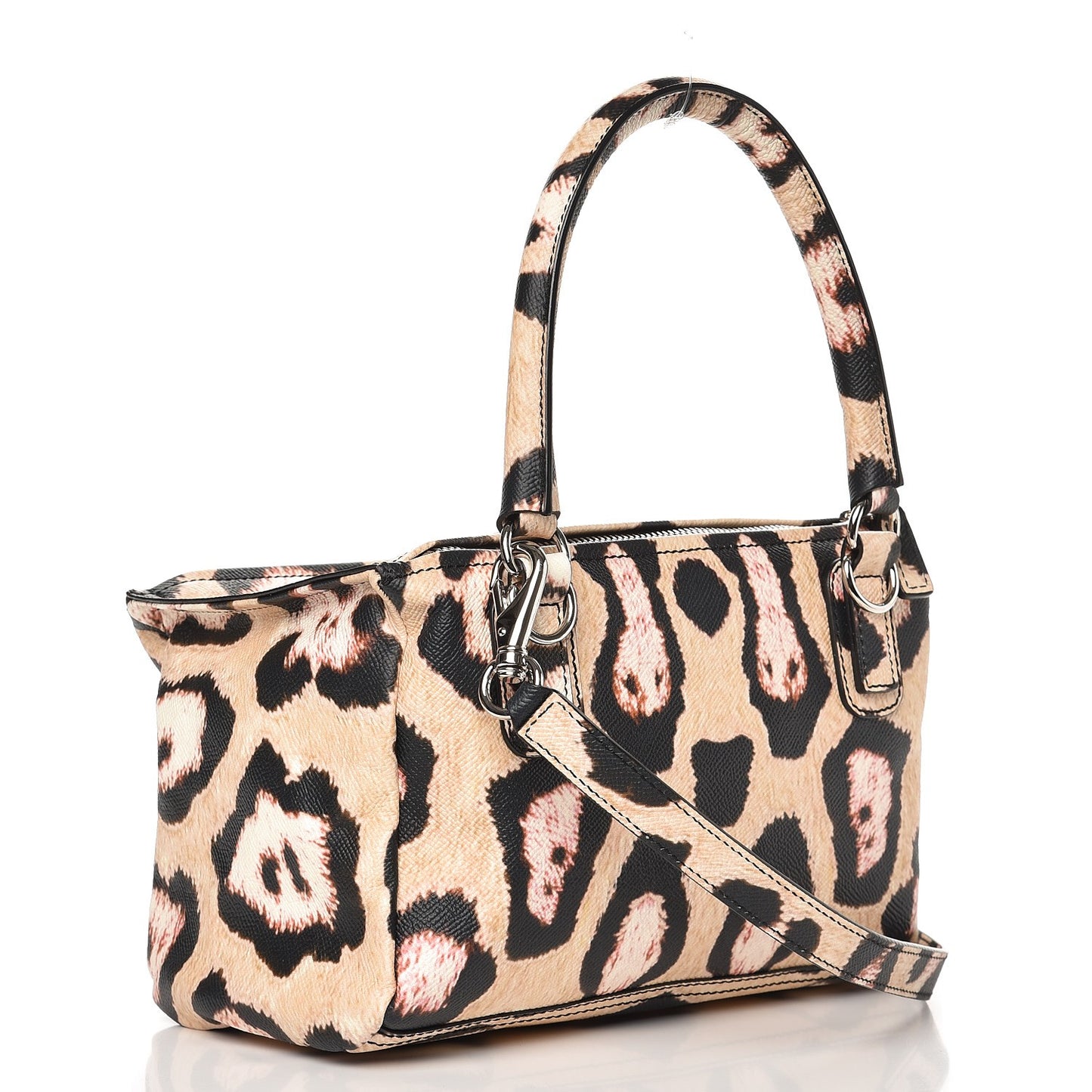 Calfskin Jaguar Print Small Pandora Multicolor