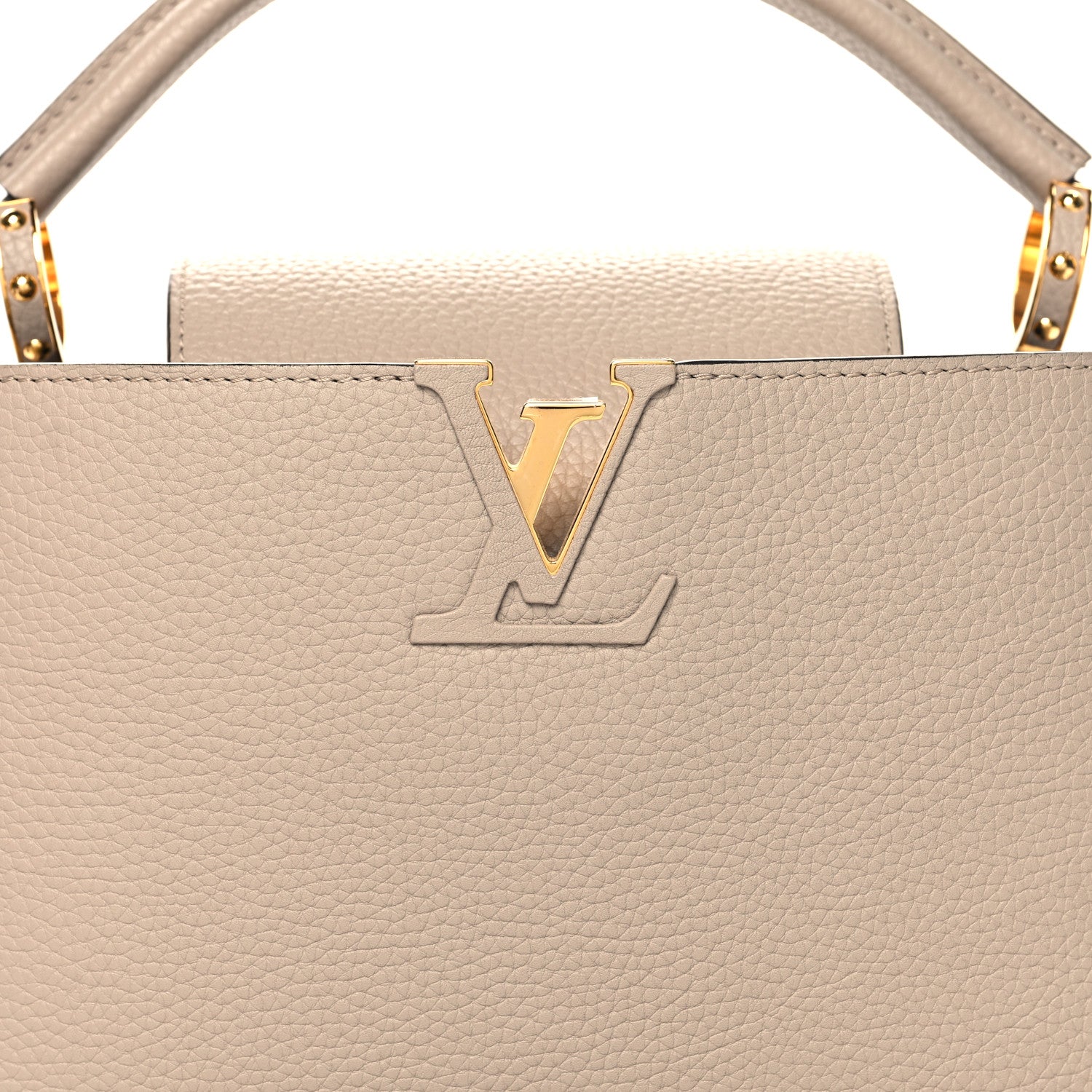 Louis Vuitton Taurillon Capucines MM Galet 7 of 10