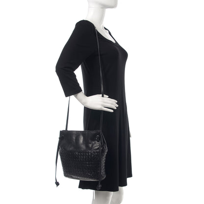 Bottega Veneta Nappa Intrecciato Drawstring Bucket Bag Black 2 of 11