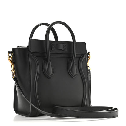 Celine Smooth Calfskin Nano Luggage Black 3 of 10