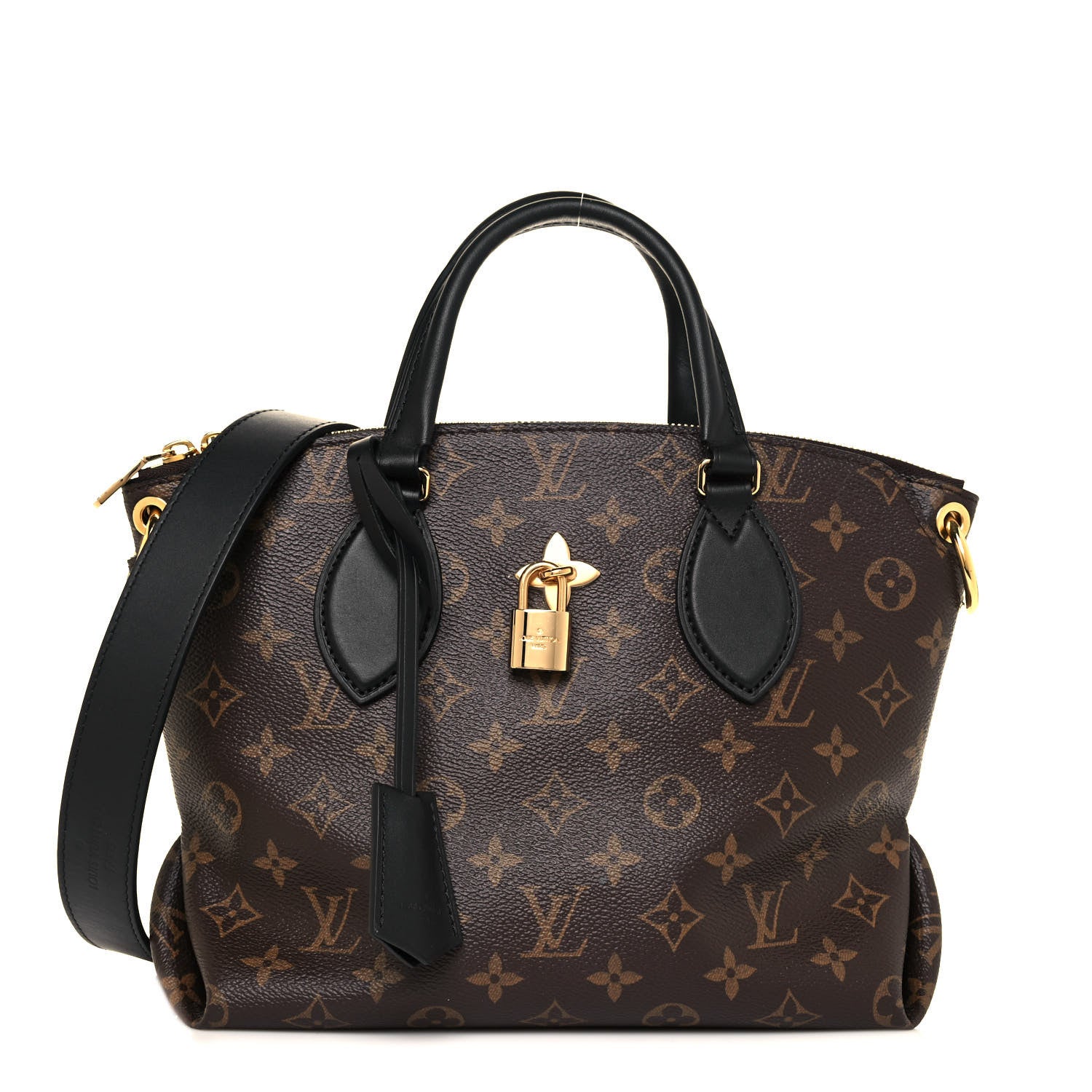 Louis Vuitton Monogram Flower Zipped Tote PM Black 1 of 12