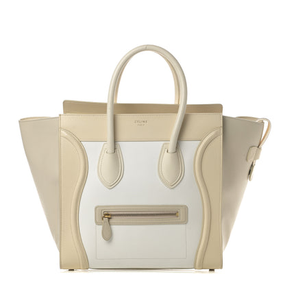Celine Smooth Calfskin Mini Tri-Color Luggage White 1 of 17
