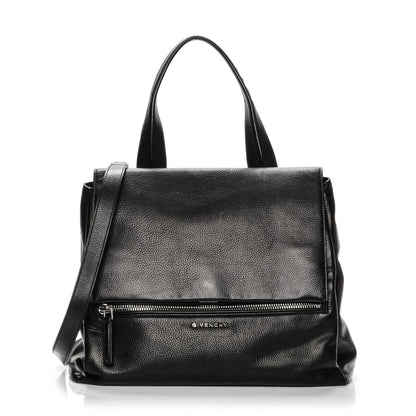 Givenchy Waxy Grained Calfskin Medium Pandora Pure Flap Bag Black 1 of 9