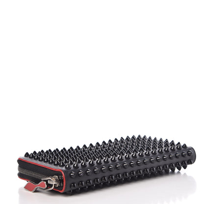 Christian Louboutin Calfskin Panettone Spiked Zip Around Wallet Black 4 of 15