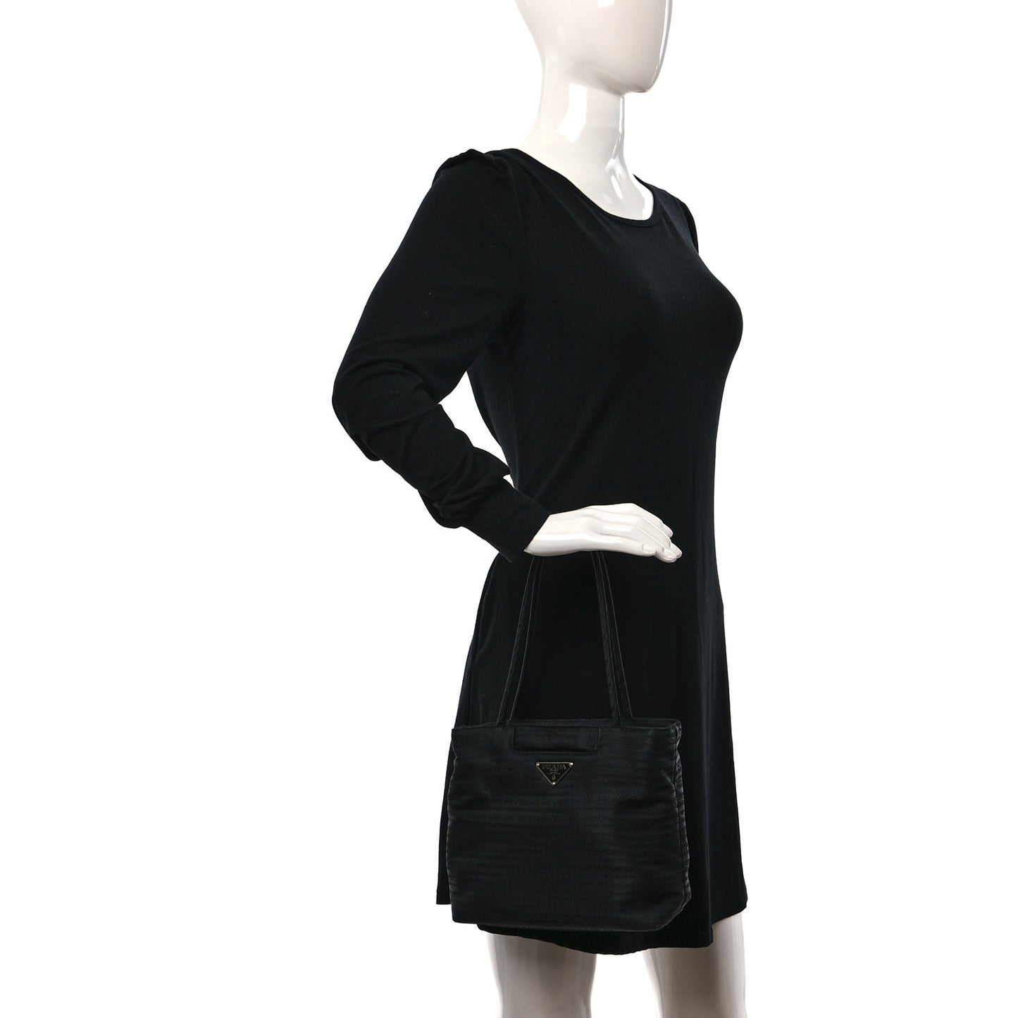 Tessuto Nylon Jacquard Tote Black