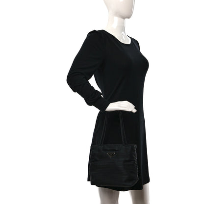 Prada Tessuto Nylon Jacquard Tote Black 2 of 8