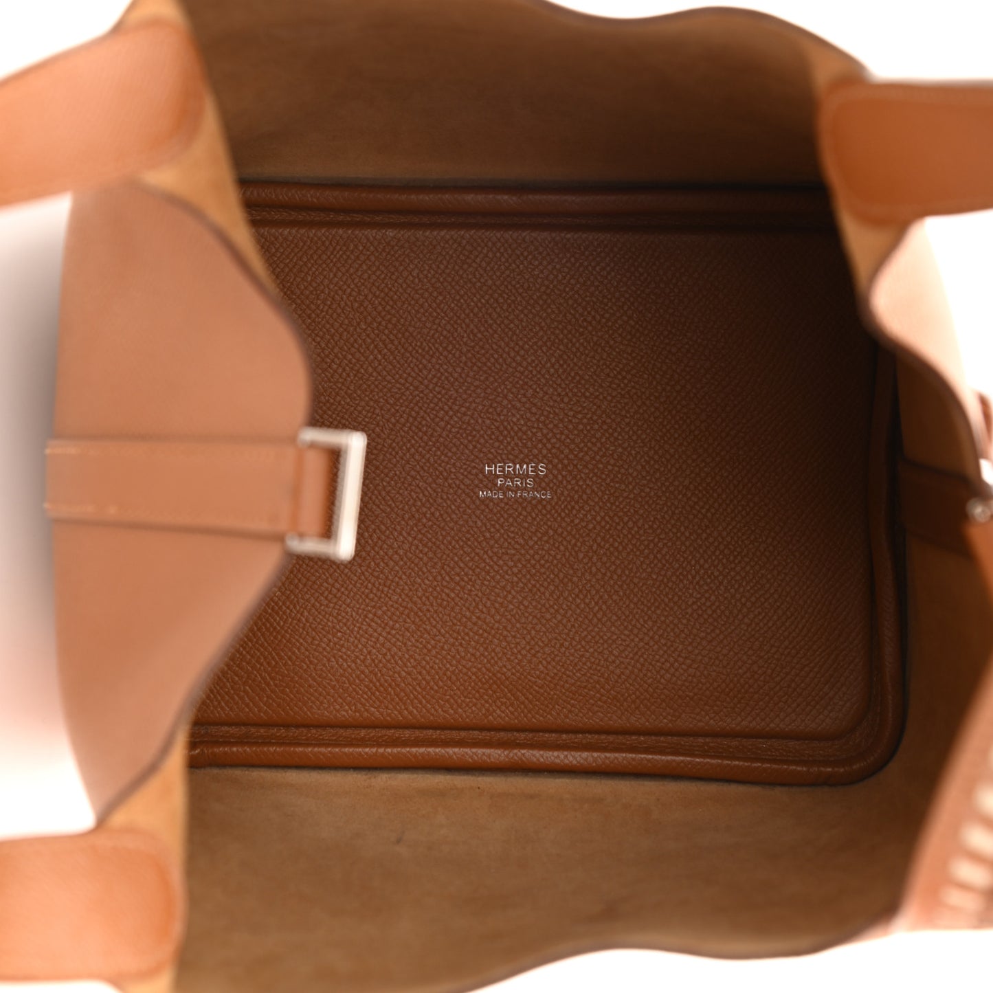 Epsom Tressage De Cuir Picotin Lock 18 PM Gold Craie Black