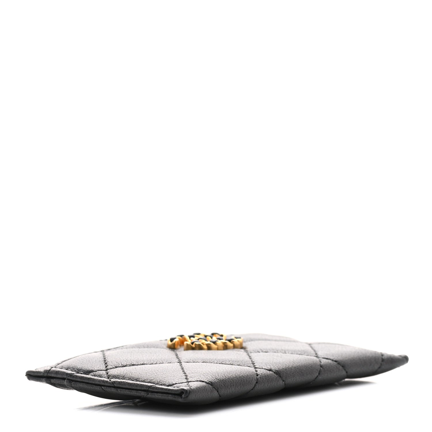 Chanel Lambskin Quilted Chanel 19 Card Holder Black 4 of 9