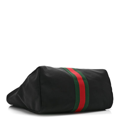 Gucci Techno Canvas Web Single Buckle Tote Black 4 of 11