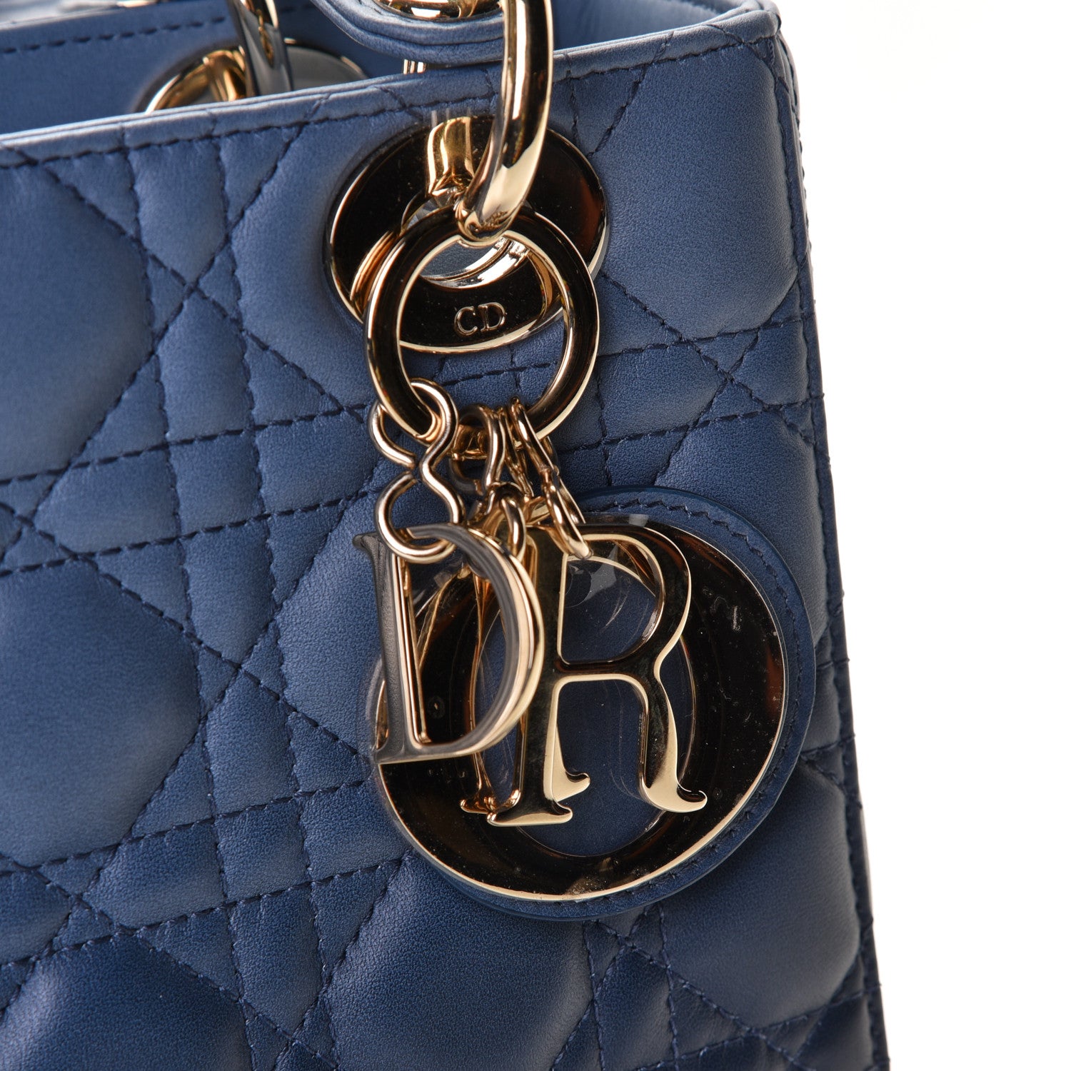 Christian Dior Lambskin Cannage Gradient Small My ABCDior Lady Dior Indigo Blue 10 of 11