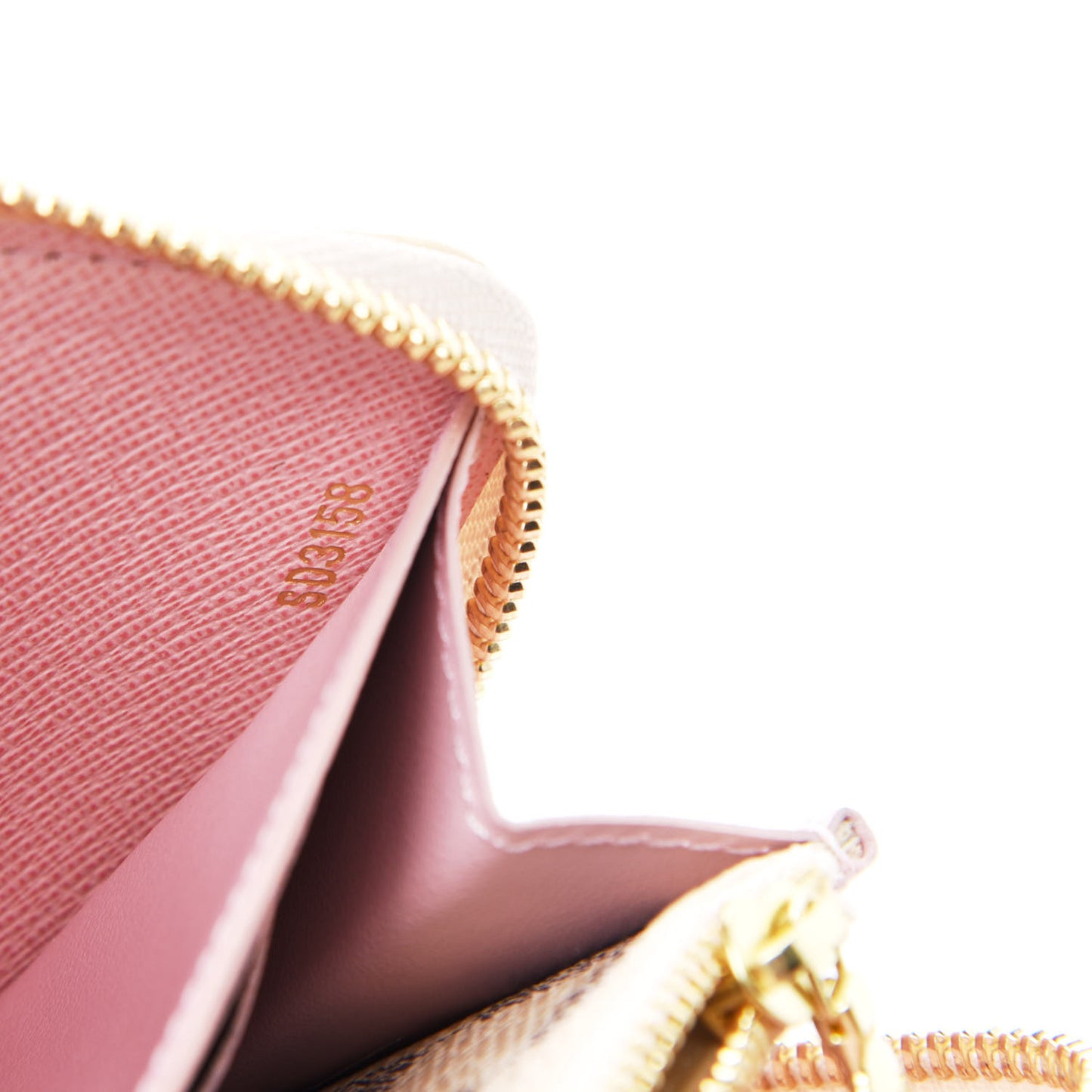 Damier Azur Clemence Wallet Rose Ballerine