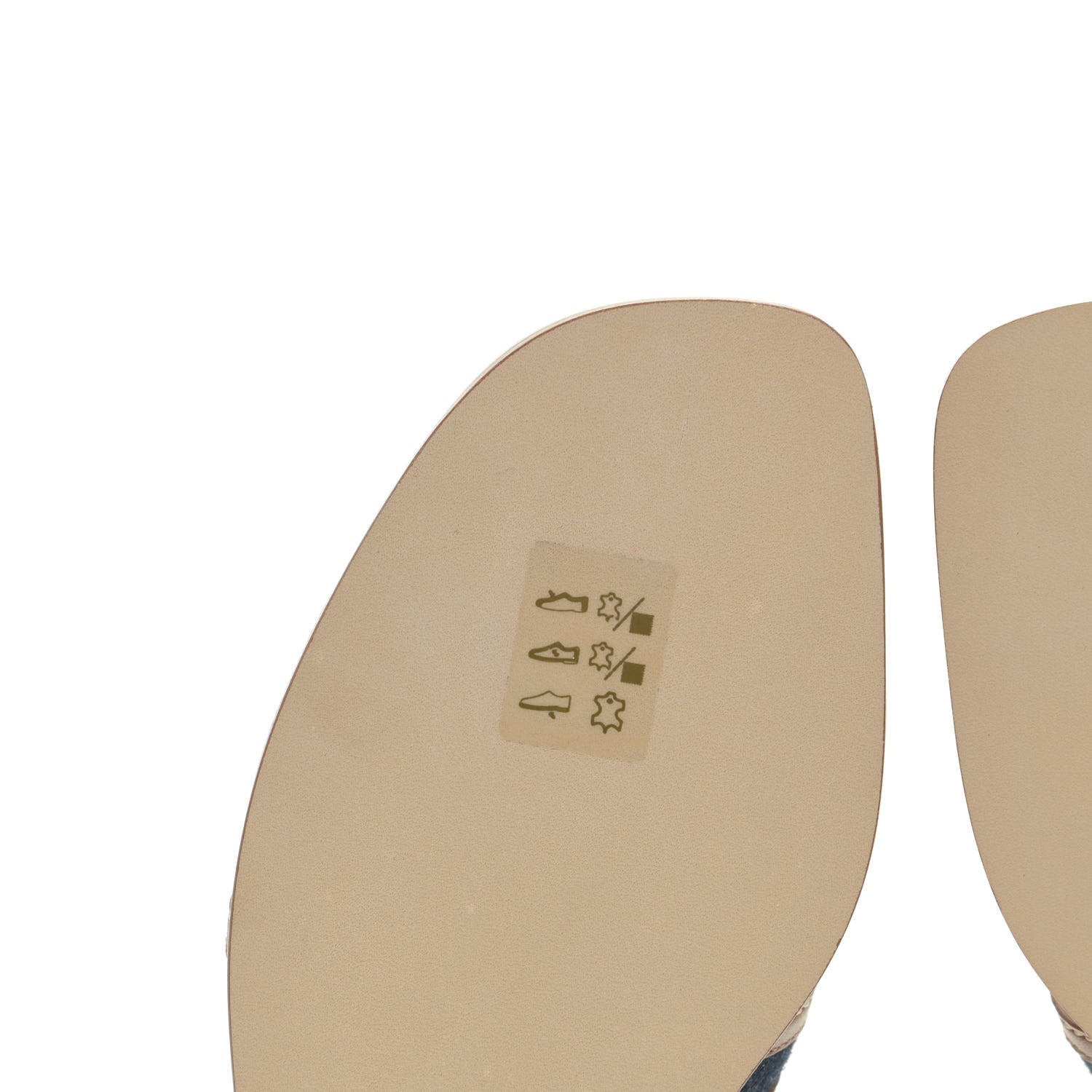 Hermes Calfskin Denim Oran Sandals 39 Bleu Brut Gold 7 of 11