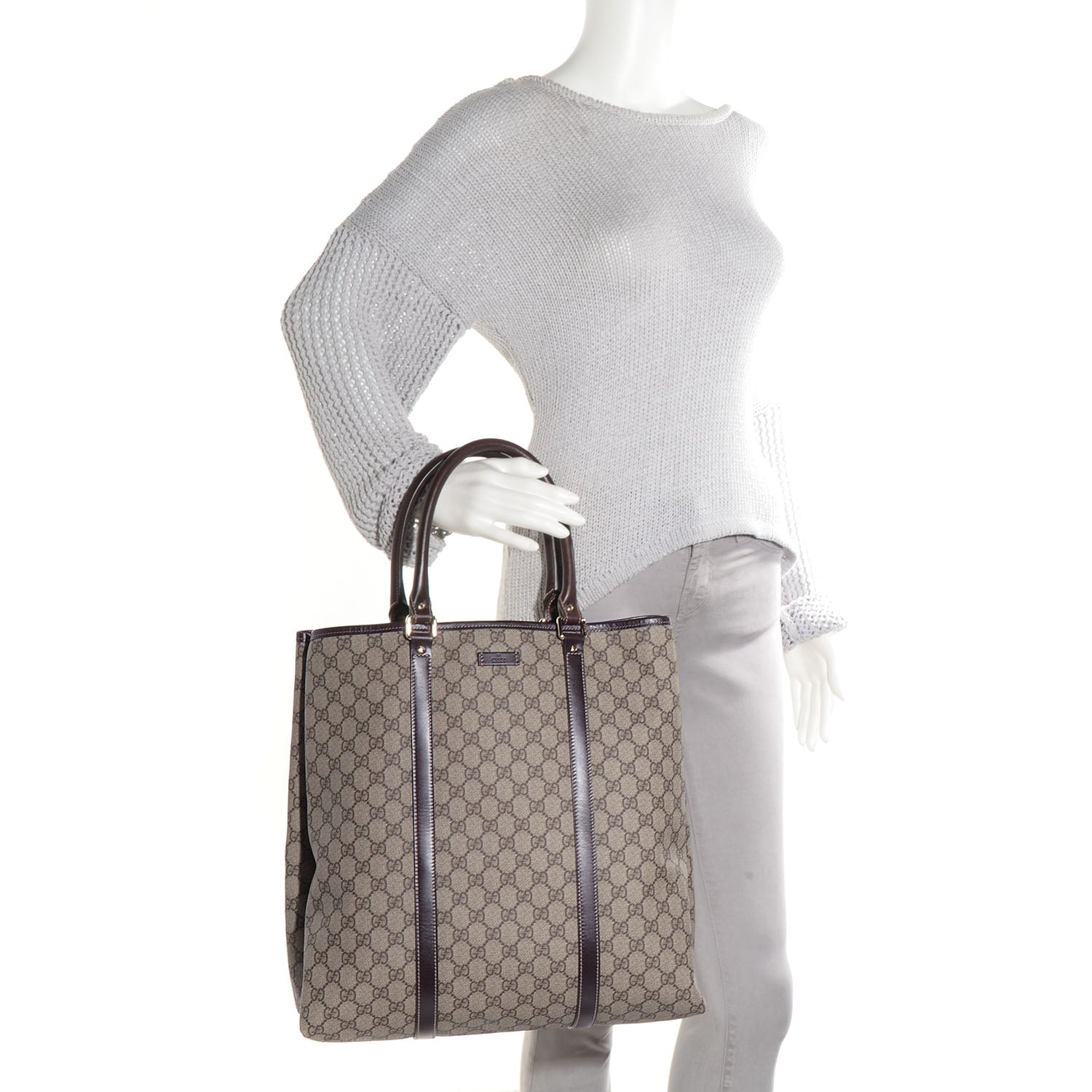 Gucci GG Plus Monogram Joy Vertical Tote Dark Brown 2 of 8