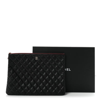 Chanel Caviar Quilted Large Cosmetic Case Black 8 of 8
