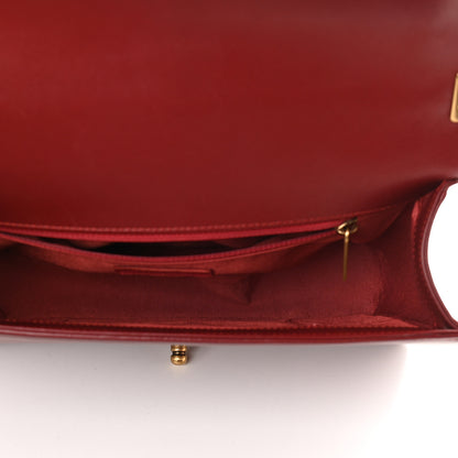 Chanel Lambskin Quilted New Medium Boy Flap Dark Red 5 of 9